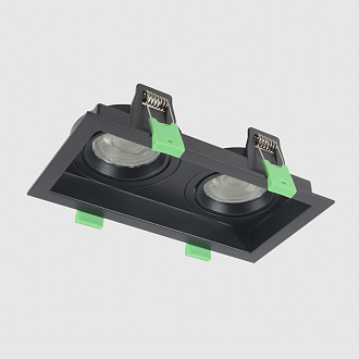 Встраиваемый светильник 18 см, Crystal Lux CLT 068C2 BL, черный, вр 16*8 см