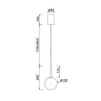 Светильник 12,5*204 см, *LED*9W, 3000K, Mantra Puebla MAN8887, черный