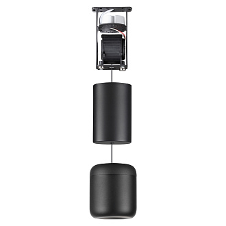 Светильник подвесной светодиодный с механизмом регулировки высоты 9,5*202 см, LED 10W 3000K NOVOTECH OVER LISSE 359438 черный