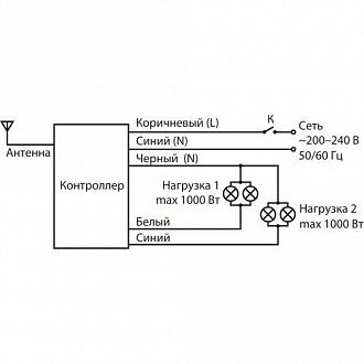 2-канальный контроллер для дистанционного управления освещением Y2 Elektrostandard