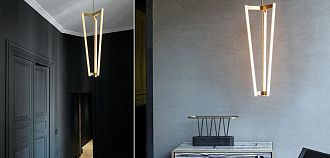 Люстра на штанге Michael Anastassiades TUBE CHANDELIER 71*41*41 см, 3*LED*5W, ImperiumLoft 40.2138-0, Латунь