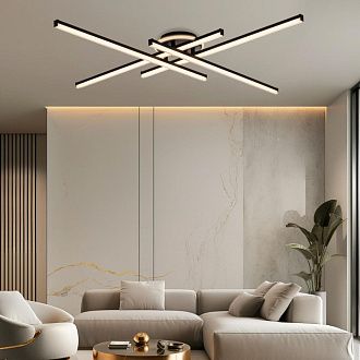 Люстра 120*120*11 см, 100W, 3000-6000K, 22 м2 Citilux Trent CL203641 черный