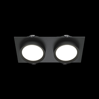 Встраиваемый светильник 22*11*4,5 см, 2 GX53*15W Hoop DL086-02-GX53-SQ-B Maytoni Downlight, Черный, вр 9*19,5 см