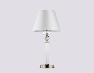 Настольная лампа с абажуром и хрусталем **50,5- см, 1*E14*40W, K, Ambrella Light High Light LH71007, никель