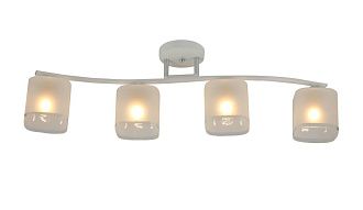 Люстра L780 x W140 x H220, мм, 4*40W (160W), WHITE+CHROME (БЕЛЫЙ+ХРОМ) Rilon 07359/4 WHITE+CHROME