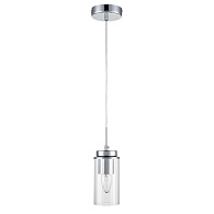 Подвесной светильник 10*80 см, 1*E14 Lumion ISHA 8102/1A хром, прозрачный