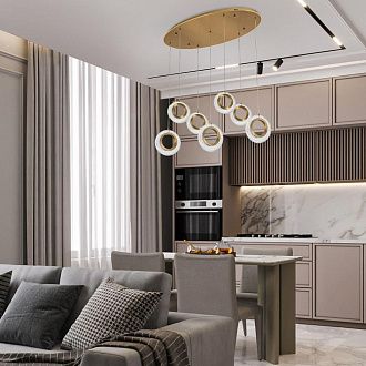 Подвесной светильник 40*80 см, 48W, 4000К MODELUX ML.89023.7 BS бронза