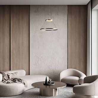 Подвесной светильник 60*60*50-185 см, LED*40W, 3000K, Eurosvet Cesta 40017/1 LED, коричневый, a069288