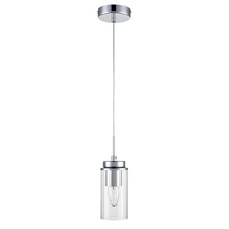Подвесной светильник 10*80 см, 1*E14 Lumion ISHA 8102/1A хром, прозрачный
