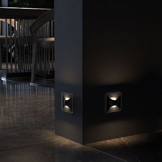 W1154508 Встраиваемая LED подсветка МУН, черный матовый Werkel, 4690389185601