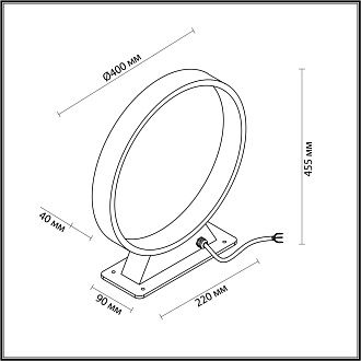 Напольный светильник 40*9*4*43,55 см, LED 7 W, 3000К Черный Odeon Light Nature 6615/6FL IP65