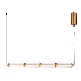 Подвесная люстра 90*6*20-173 см, 1*LED*14W, 3000K, Favourite Hexagoni 4777-4P, бронзовый