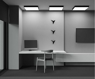 Светильник 60 см,90W, 3000K, Maytoni C032CL-90W3K-SQ-B, черный