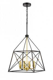 Подвесной светильник 38*38*164 см, 4*E14 черный, золото Vele Luce Clemente VL4272P04