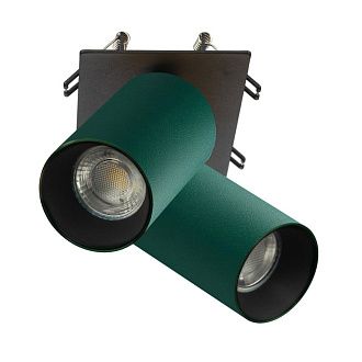 Встраиваемый светильник 18*9*-12 см, 2*GU10*10W, Citilux Axel CL512D25, Зелёный