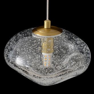 Подвесной светильник 15 см, Crystal Lux FORMLESS SP1 TRANSPARENT, золото