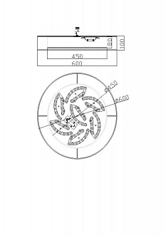 Светильник 60 см, 48W, 3000-6000K Freya Zoticus FR6005CL-L48G, золото