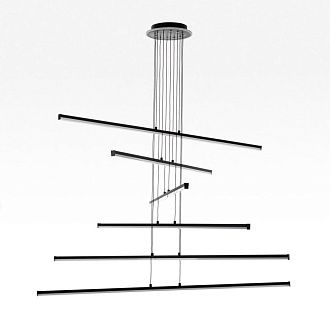 Люстра подвесная 120*21-130 см, LED 200W, 3000-5500K, 18000Lm, 27 м2 Citilux Trent CL203761  с пультом черный матовый