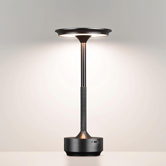 Настольная лампа 13*13*28 см, 1 LED*6W, 3000-5700 К, Odeon Light Tet-A-Tet, черный 5034/6TL