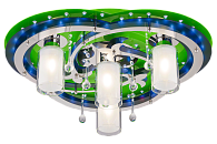 Люстра Ø620 x H200, мм, 4*40W (160W), GN+CR WT(Зелёный+Хром) Sfera Sveta 8355/4 GN+CR WT