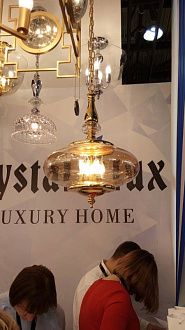 Светильник подвесной 39 см, Crystal Lux MIEL SP4 GOLD Золотой