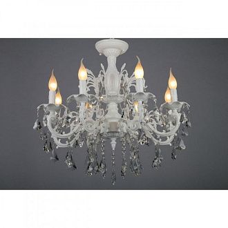 Подвесная люстра 70*65-180 см, 8*E14, 40W, Omnilux Omnilux 308 OML-30807-08, белый