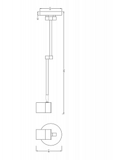 Светильник 56 см, Freya Enzo FR5201WL-01B, черный