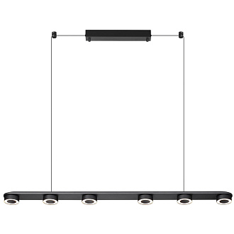 Подвесной светильник 121*160 см, LED 64W 3000K черный Odeon Light Turman 6631/64L