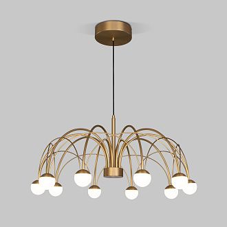 Подвесной светильник 65*65*50-110 см, LED*34W, 4000K, Eurosvet Ragno 90030/10, золото, a069298
