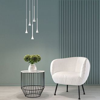 Подвесной акцентный светильник 6*6*142 см, LED, 5W, 4000K, Elektrostandard Hall 50314 LED, белый