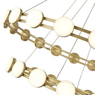 Каскадная люстра 80*120 см, 1*LED*70W, 4000K, ST-Luce Monro SL6610.203.36, золото матовое