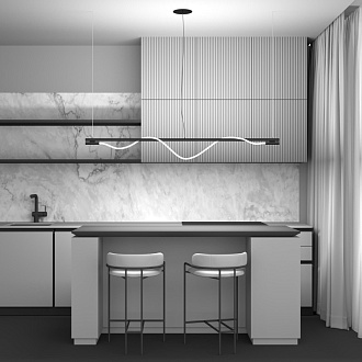 Светодиодный светильник 180 см, 21W, 3000K, Maytoni MOD166PL-L20G3K, золото