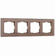 W0041142/ Рамка на 4 поста Favorit (латте, стекло) Werkel 4690389183454