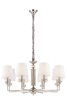 Люстра Ø800 x H410(1000), мм, 8*40W (320W), NICKEL (Никель) NewRgy 8906/8NK NICKEL