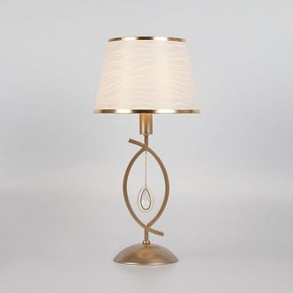 Настольная лампа с абажуром 25 см Eurosvet Salita 01066/1 перламутровое золото