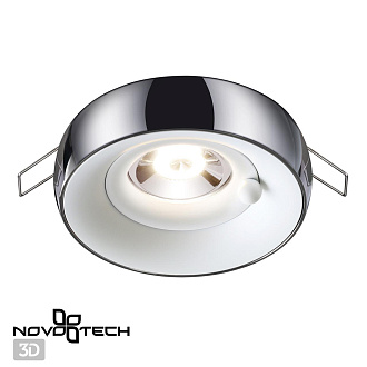 Встраиваемый светильник Novotech SPOT WATER 370799 хром/белый, вр 7,5 см