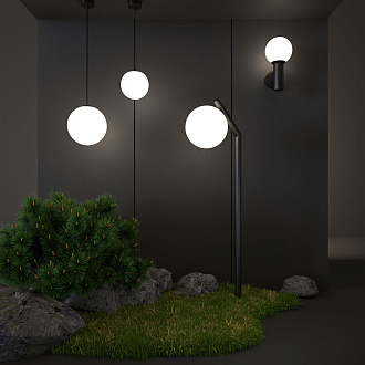 Светильник садово-парковый со стеклянным плафоном Sfera H 35158/U черный Elektrostandard