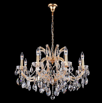 Люстра 77 см, Crystal Lux HOLLYWOOD SP8 GOLD Золотой/Прозрачный