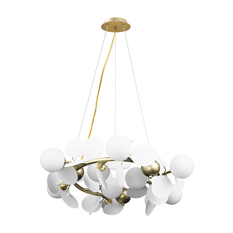 Люстра подвесная LOFT IT Matisse 10008/700 white, диаметр 70 см, золото-белый