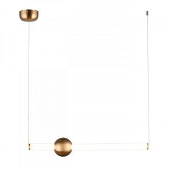 Подвесной светильник 60*10*30-200 см 20W, 3000K, Aployt Zhozefin APL.038.16.20, бронзовый