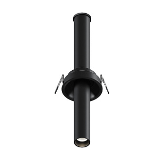 Встраиваемый светильник 3*3*31,6 см, LED, 7W, 4000К, Maytoni Technical Focus T C140RS-L300-7W4K-B черный, вр 7,5 см