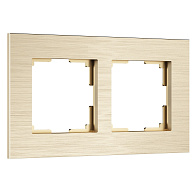 W0023511 Рамка на 2 поста  AluMax, шампань Werkel, 4690389204050