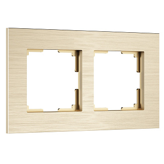 W0023511 Рамка на 2 поста  AluMax, шампань Werkel, 4690389204050