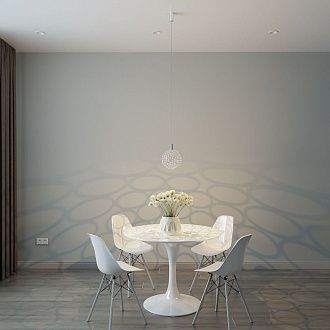 Подвесной cветильник 20*20*178- см, *LED*5W, 3000K, Eurosvet Gemini, 90353/1 хром, 4690389210136