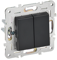 SKANDY Выключ. 2-кл. прох. 10А SK-V05Bl черн. IEK, SK-V22-0-10-K02