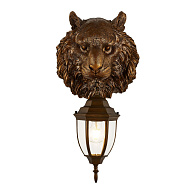 Уличный светильник Favourite Hant 2818-1W, D280*W310*H580, Каркас коричневого цвета, плафон из прозрачного стекла