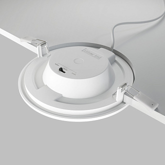 Светильник, 17/15,5 см, 12W, 2800-6000К, 1100Lm Maytoni Stockton DL016-6-L12W, встраиваемый LED белый, вр 15,5 см