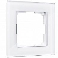 W0011101 Рамка на 1 пост Favorit, белый,стекло Werkel, 4690389158940