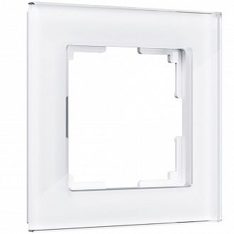 W0011101 Рамка на 1 пост Favorit, белый,стекло Werkel, 4690389158940
