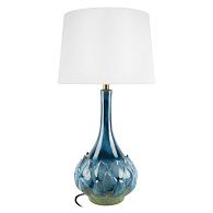Настольная лампа 74 см, LOFT IT Kale 10518T Blue, синий-керамика